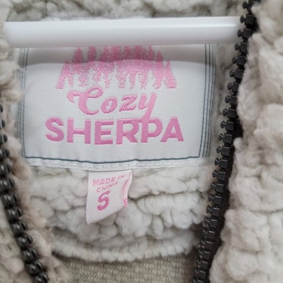 Cozy Sherpa Off White Size Small Quarter Zip - Picture 3 of 3